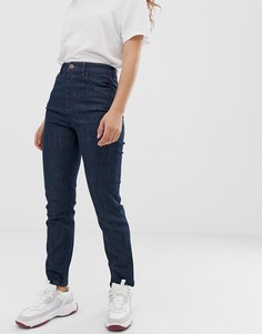 Узкие джинсы в винтажном стиле выбеленного цвета индиго с завышенной талией ASOS DESIGN Farleigh-Синий