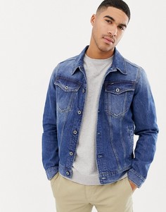 Джинсовая куртка зауженного кроя G-Star 3301-Синий