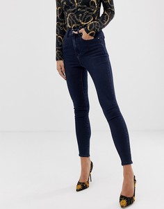 Выбеленные синие премиум-джинсы с завышенной талией ASOS DESIGN Sculpt me-Синий