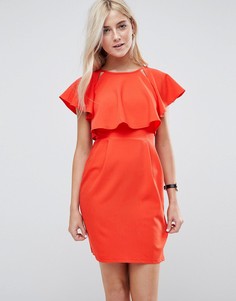 Платье мини с накладкой ASOS-Красный