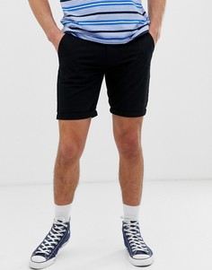 Узкие шорты чиносы с отворотами D-Struct-Черный