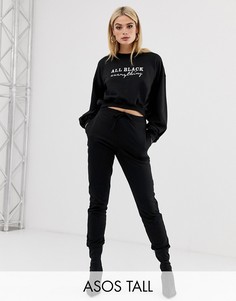 Джоггеры с завязкой ASOS DESIGN Tall-Черный