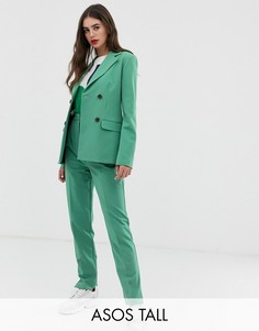 Брюки слим ASOS DESIGN Tall-Зеленый