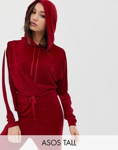 Худи с полосой по бокам ASOS DESIGN Tall-Красный