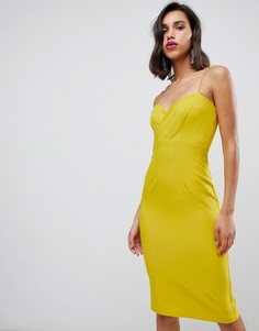 Облегающее платье миди River Island-Зеленый