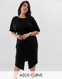 Платье миди ASOS DESIGN Curve-Черный