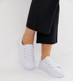 Белые кроссовки на шнуровке для широкой стопы ASOS DESIGN - Dusty-Белый