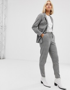 Брюки в клетку Only Sophie-Серый