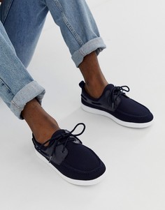 Темно-синие мокасины ASOS DESIGN-Темно-синий