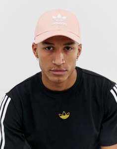 Розовая кепка с трилистником adidas Originals-Розовый