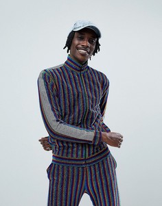 Спортивный топ в разноцветную полоску с отделкой на рукавах Jaded London-Мульти