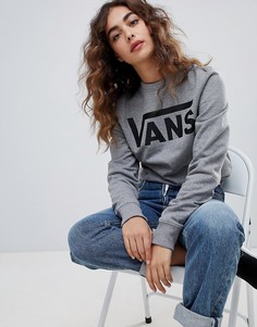 Серый свитшот с классическим логотипом Vans