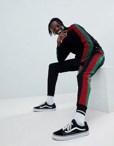 Черные джоггеры скинни с полосками Jaded London-Черный