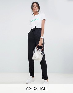 Брюки галифе с поясом оби ASOS DESIGN Tall-Черный