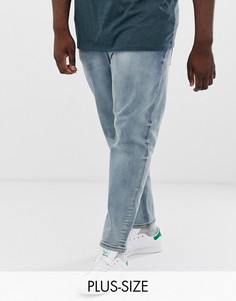 Выбеленные суженные книзу джинсы ASOS DESIGN Plus-Синий