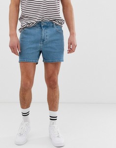 Короткие джинсовые шорты скинни ASOS DESIGN-Синий