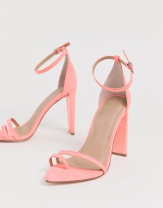 Розовые босоножки на блочном каблуке ASOS DESIGN Harper-Розовый