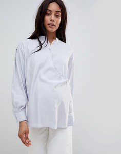 Рубашка с запахом ASOS WHITE MATERNITY-Серый