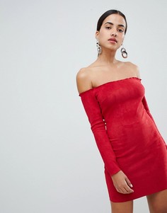 Облегающее платье с длинным рукавом AX Paris-Красный