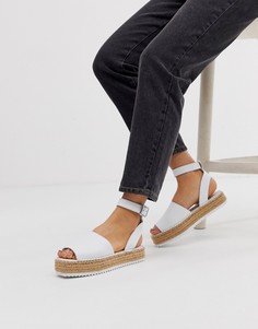 Кожаные эспадрильи ASOS DESIGN Jacoba-Белый