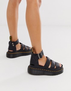 Черные сандалии на толстой подошве Dr Martens Clarissa II-Черный