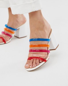 Босоножки на блочном каблуке ASOS DESIGN Hanson-Мульти