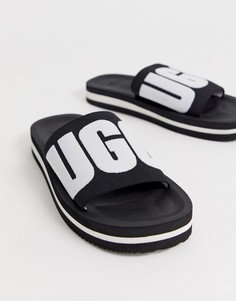 Черные шлепанцы с логотипом UGG Zuma-Черный