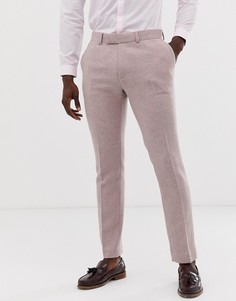 Розовые брюки скинни с шевронным узором ASOS DESIGN wedding-Серый