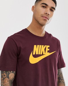 Бордовая футболка Nike Futura-Красный