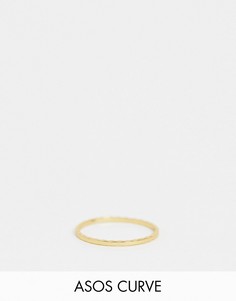 Кольцо из позолоченного серебра ASOS DESIGN Curve-Золотой