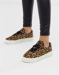 Кроссовки с леопардовым принтом adidas Originals Outloud - Samba Rose-Черный