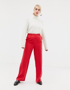 Широкие брюки Selected-Красный
