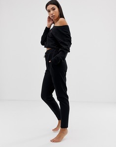 Джоггеры с завышенной талией для дома ASOS DESIGN-Черный
