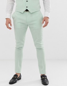 Зеленые супероблегающие брюки ASOS DESIGN-Зеленый