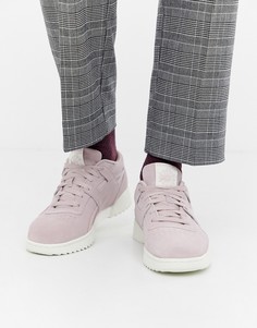 Розовые замшевые кроссовки Reebok workout-Розовый