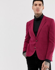 Розовый приталенный блейзер ASOS DESIGN