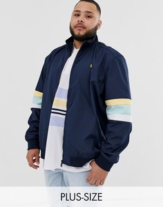 Спортивная куртка колор блок Lyle & Scott-Темно-синий