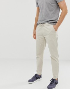Укороченные чиносы с эластичным поясом D-Struct-Светло-бежевый