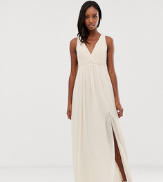 Розовое плиссированное платье макси TFNC Tall bridesmaid-Розовый