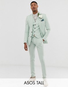 Зеленые супероблегающие брюки ASOS DESIGN Tall wedding-Зеленый