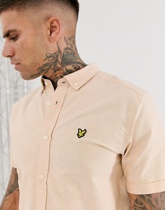Светло-оранжевая оксфордская рубашка с короткими рукавами Lyle & Scott-Желтый