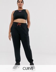 Базовые трикотажные джоггеры ASOS 4505 Curve-Черный