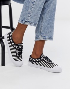 Черно-белые кроссовки в полоску ASOS DESIGN Dependence-Мульти