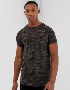 Черная футболка с карманом и отворотами на рукавах ASOS DESIGN-Черный