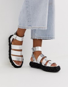 Массивные эспадрильи ASOS DESIGN-Серебряный