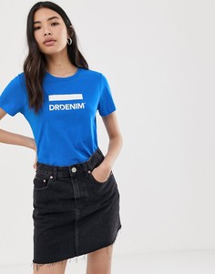 Футболка из органического хлопка с логотипом Dr Denim Luna-Синий
