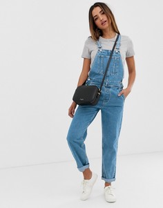 Синий выбеленный джинсовый комбинезон ASOS DESIGN