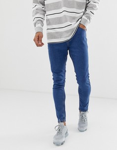 Синие джинсы супероблегающего кроя Bershka-Синий