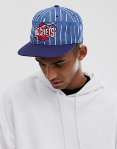 Синяя бейсболка Mitchell & Ness Throwback Houston Rockets-Синий