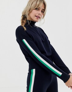 Укороченный трикотажный премиум-свитшот для дома в спортивном стиле ASOS DESIGN-Темно-синий